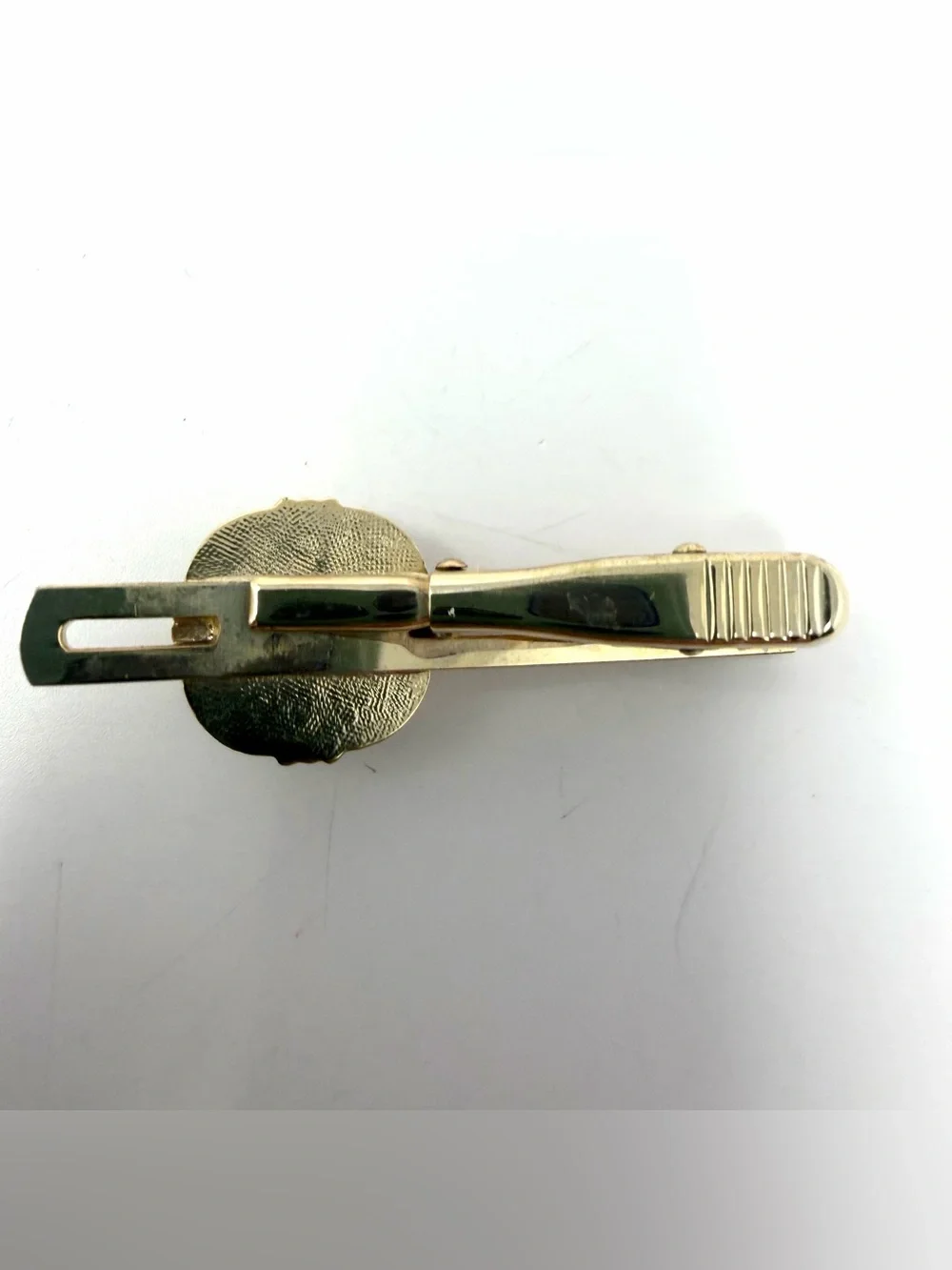 Limoges Castels France Cufflinks & Tie Clip Set Gold Color Navy Nautical Anchor